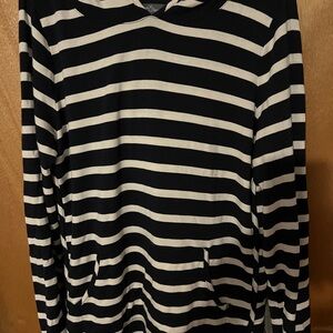 Market & Spruce Navy and White Striped Top